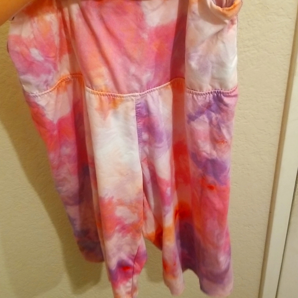 Biker shorts from hot kiss, small, pink purple and orange tie-dye